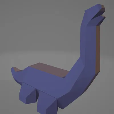 Khủng long brontosaurus mô hình đơn giản phong cách low poly