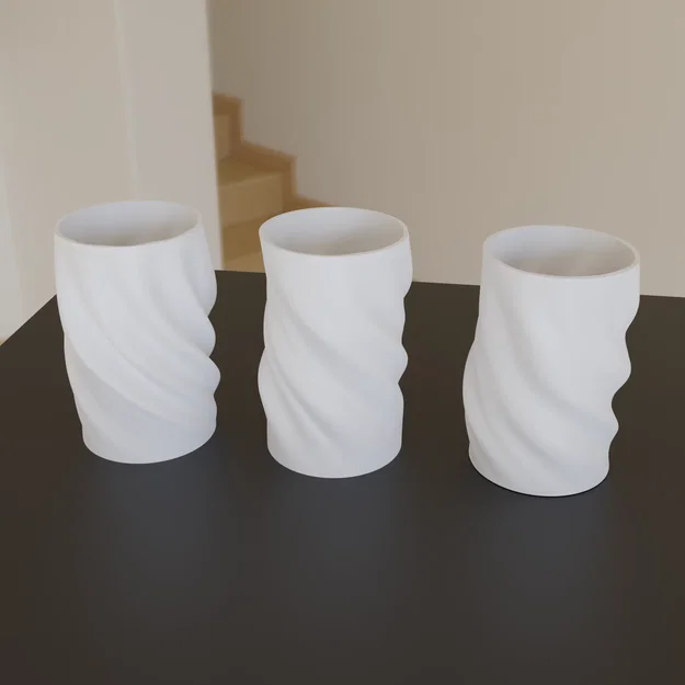 Bình hoa xoáy nghệ thuật trang trí nội thất - Image 1