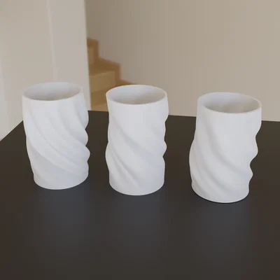 Bình hoa xoáy nghệ thuật trang trí nội thất