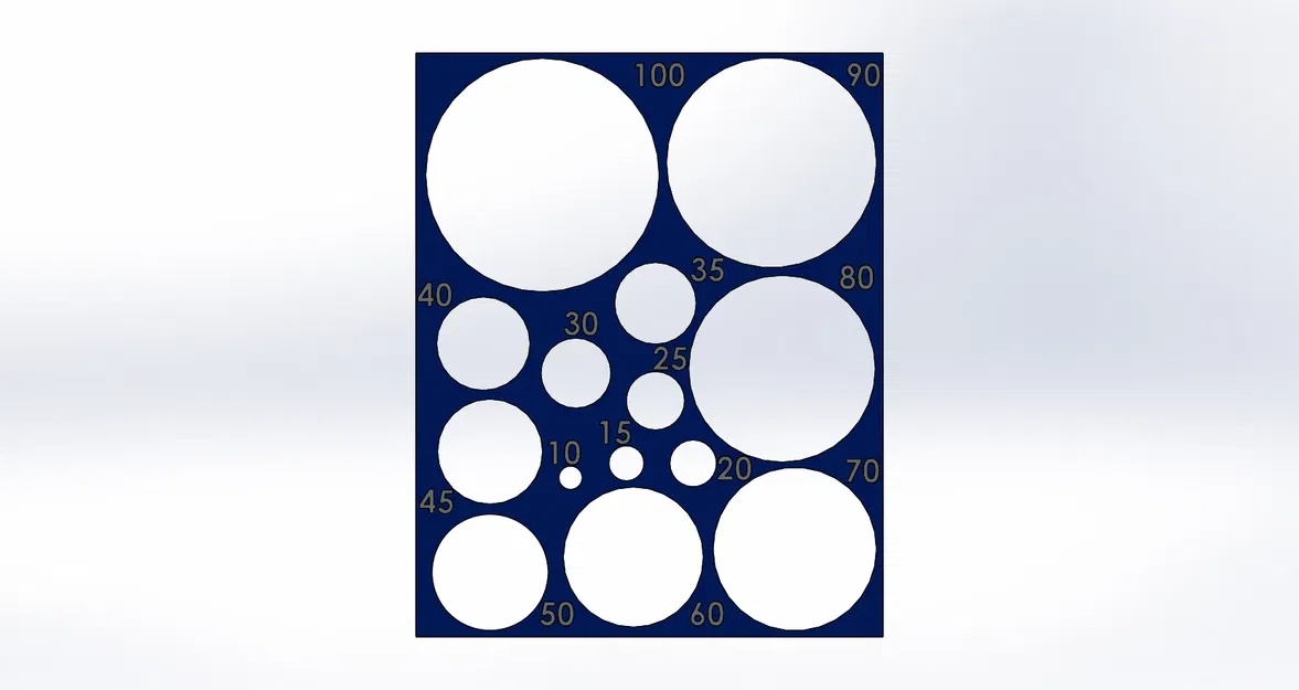 Mẫu vòng tròn kích thước milimet để vẽ - Image 2