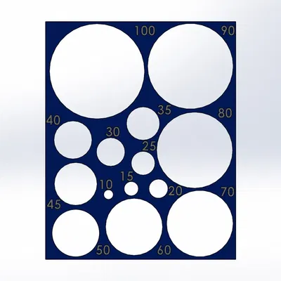 Mẫu vòng tròn kích thước milimet để vẽ