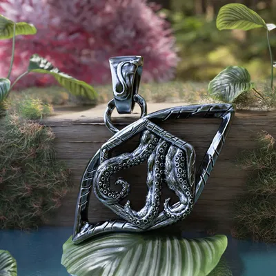 Mặt dây chuyền bạch tuộc - Mô hình trang sức 3D