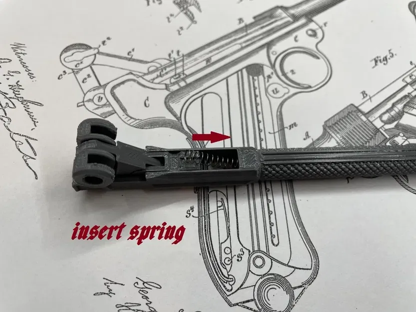 Bút Luger "bolt action" in sẵn không cần lắp ráp - Image 3