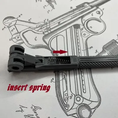 Bút Luger "bolt action" in sẵn không cần lắp ráp