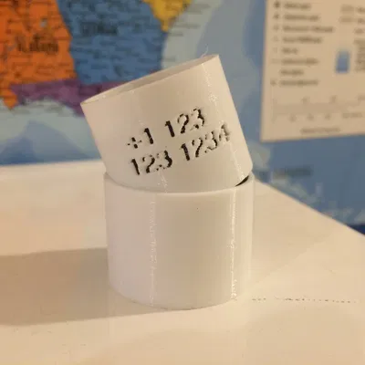 Giá đỡ stem an toàn với tên và số điện thoại của bạn