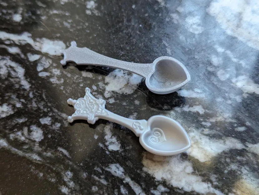 Muỗng trái tim mini thay thế cho bộ trà trẻ em - Image 2