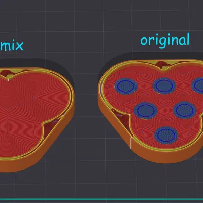 Mô hình fidget spinner với nam châm xếp chồng 6x2 mm