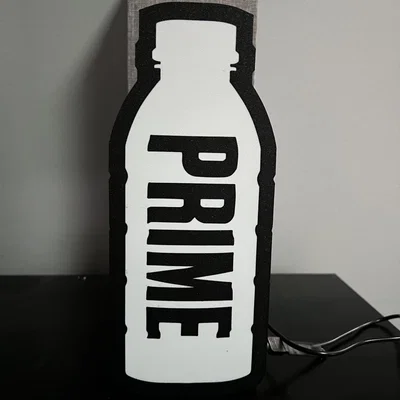 Bình Prime trắng với giá đỡ và đèn LED nhiều màu