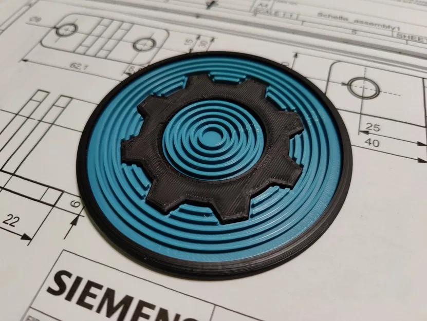 Giá đỡ ly hình bánh răng với họa tiết tròn - Image 1