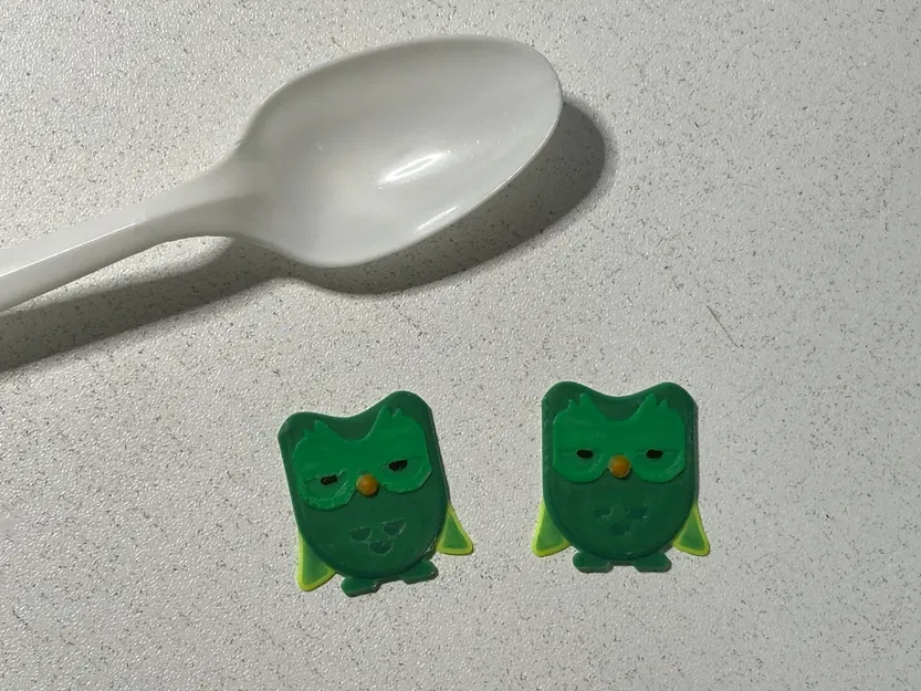 Bông tai Duolingo nhiều màu sắc với điểm dừng - Image 2