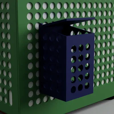 Thùng chứa Qube 500 cho lưu trữ hoặc rác với điểm gắn