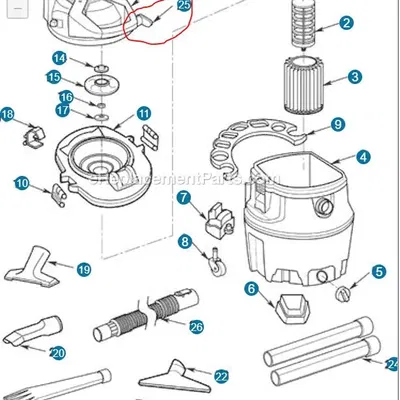 Giá đỡ dây điện cho máy hút bụi Ridgid 833177