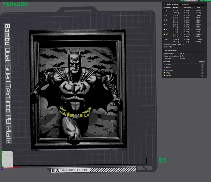 Người Dơi - Mô Hình Vẽ Từ Filament Hueforge - Image 2