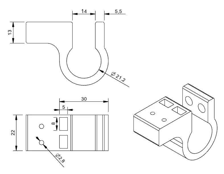 Giá đỡ dây kéo cho bàn máy in Sapphire Pro (SP3) - Image 3