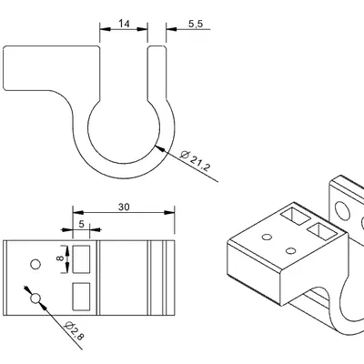 Giá đỡ dây kéo cho bàn máy in Sapphire Pro (SP3)
