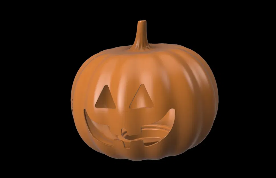 Giá đỡ nến hình bí ngô cho mùa Halloween - Image 1