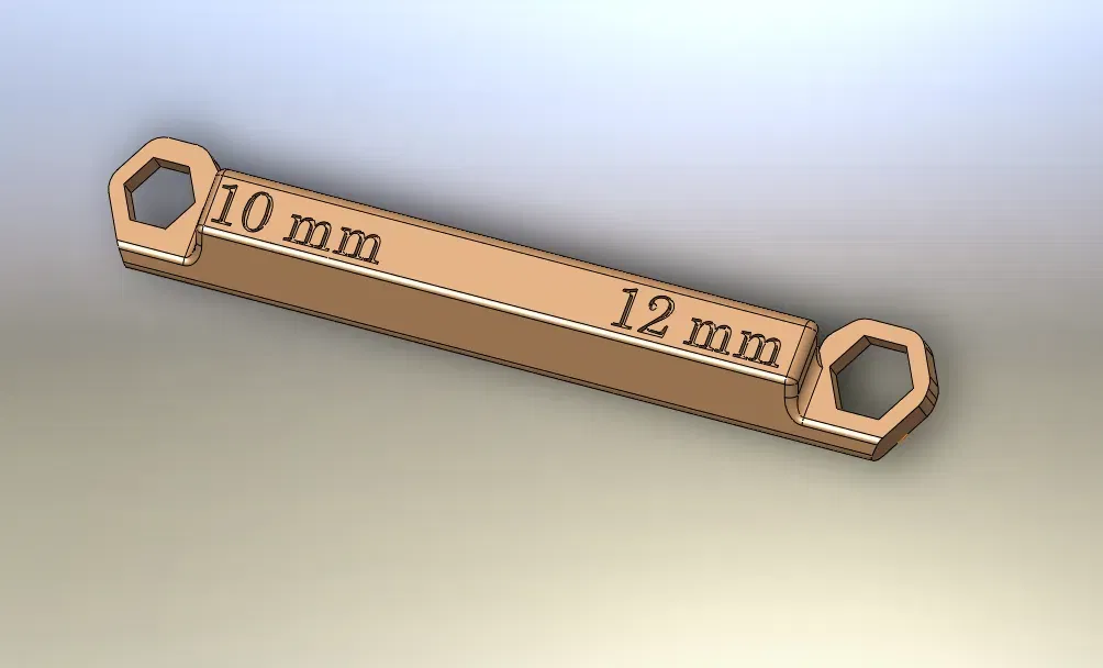 Cờ lê hộp nhẹ với đầu 10 và 12 mm - Image 1