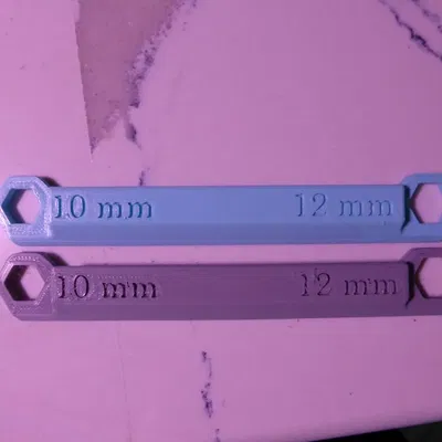 Cờ lê hộp nhẹ với đầu 10 và 12 mm