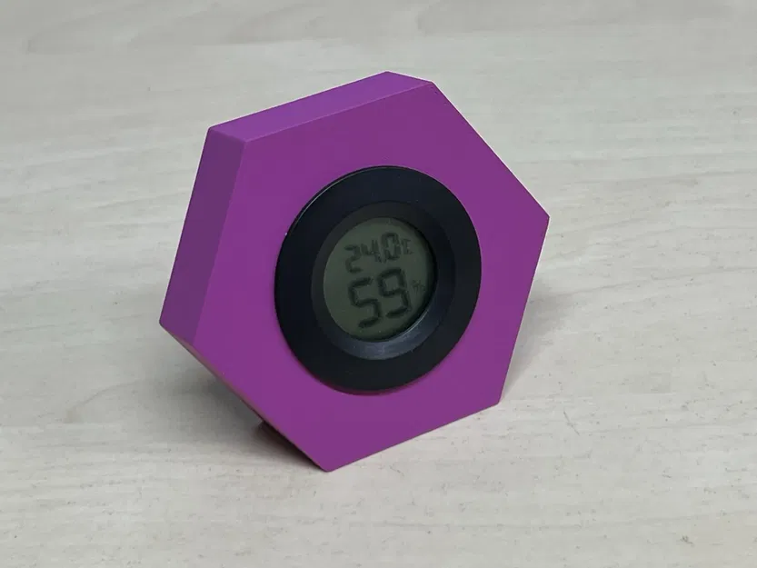 Vỏ hình lục giác cho đồng hồ đo độ ẩm và nhiệt độ mini - Image 1
