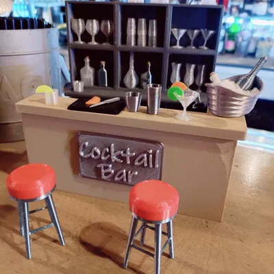 Quầy bar cocktail mini cho ngôi nhà thu nhỏ