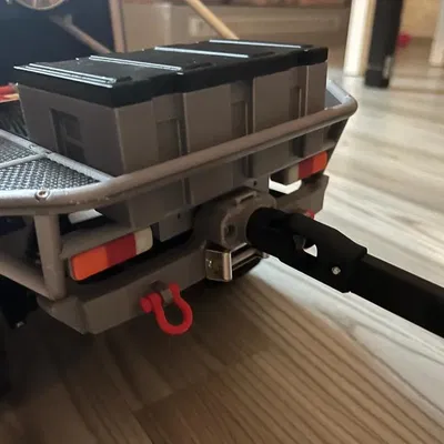 Bumper sau cho xe tải kéo tời bằng tre