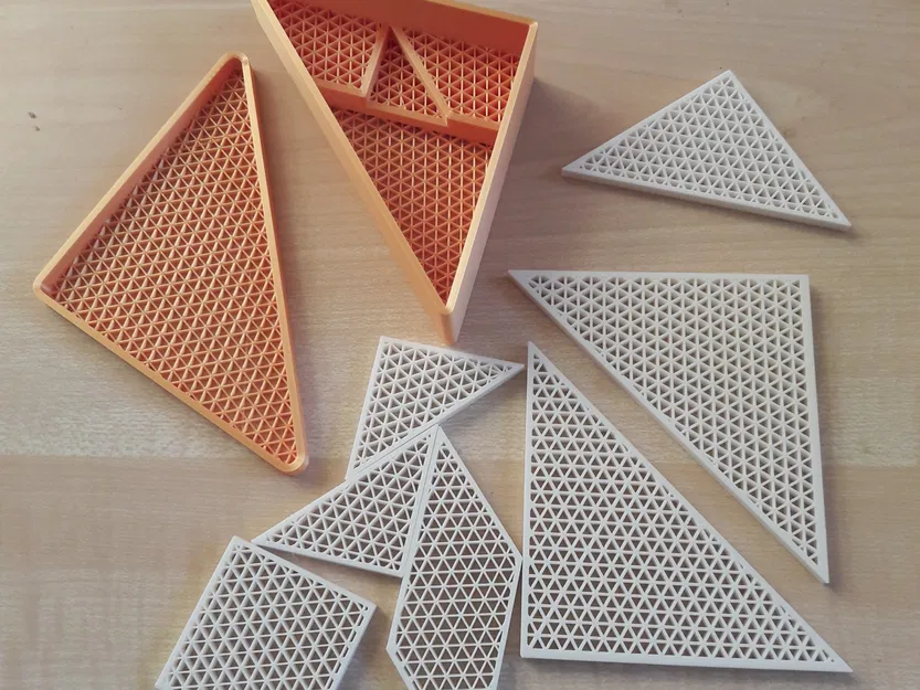 Tangram trong hộp hình tam giác - Image 2