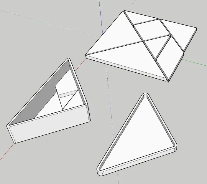 Tangram trong hộp hình tam giác - Image 7