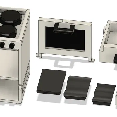 Lò nướng mini và món lasagne cho nhà búp bê