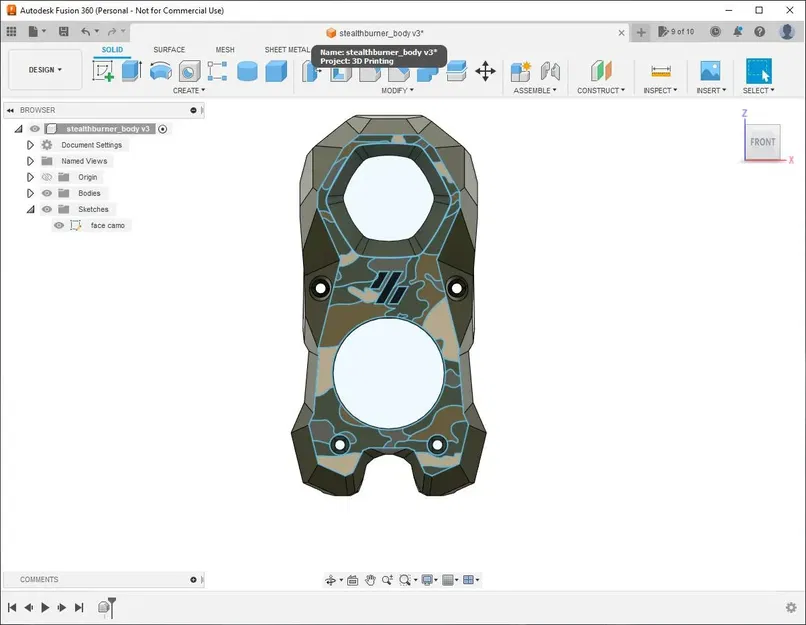 Bộ phận Stealthburner với họa tiết ngụy trang M81 Woodland - Image 1