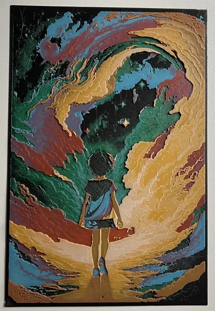 Cuộc đi bộ trong thiên hà - In 3D Hueforge - Image 1