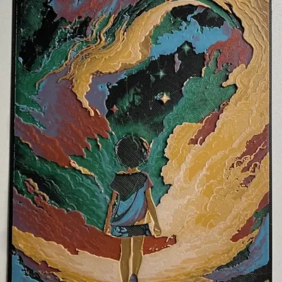 Cuộc đi bộ trong thiên hà - In 3D Hueforge