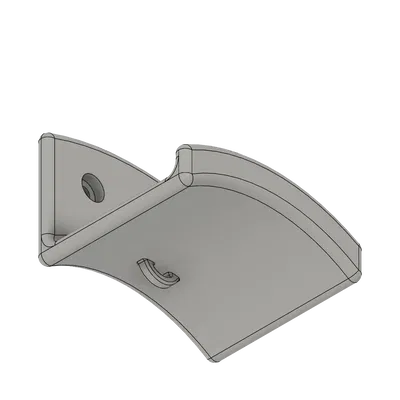 Giá treo tai nghe gắn tường với quản lý cáp