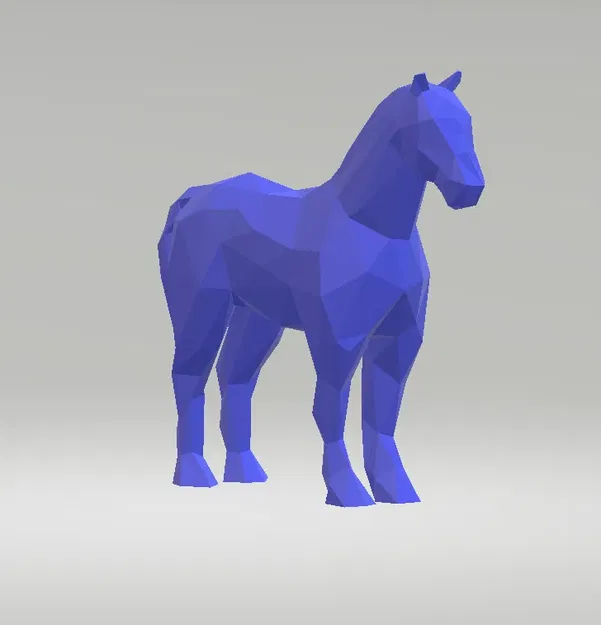 Mô hình ngựa low poly trang trí hoặc đồ chơi - Image 1