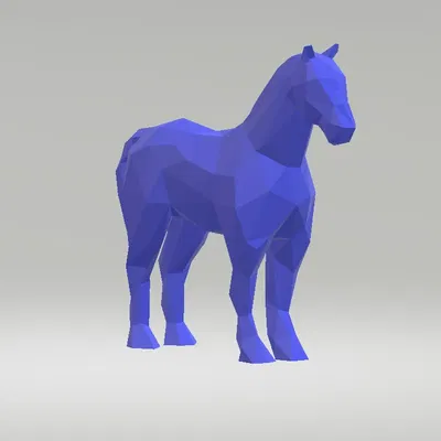 Mô hình ngựa low poly trang trí hoặc đồ chơi
