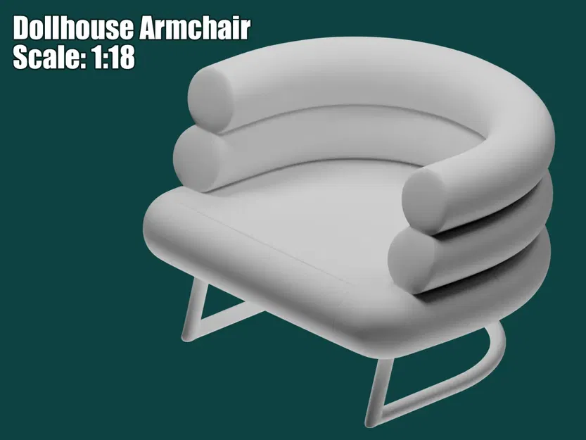 Ghế bành trong nhà búp bê phong cách Bibendum - Image 1