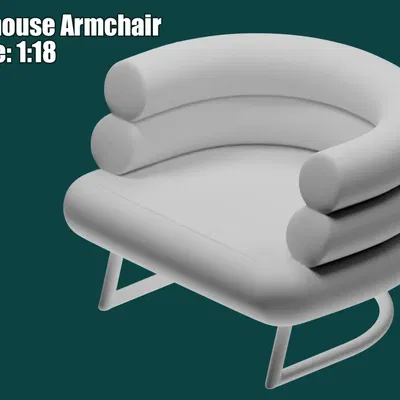 Ghế bành trong nhà búp bê phong cách Bibendum