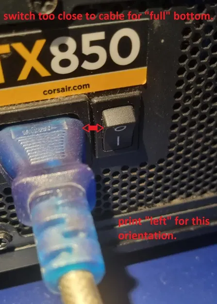 Nắp gập cho công tắc PSU với bản lề filament - Image 2