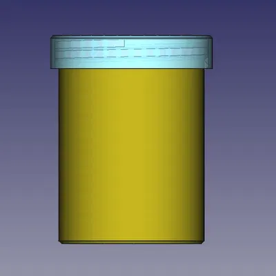 Bình trụ nhựa có nắp vặn đường kính 50 mm