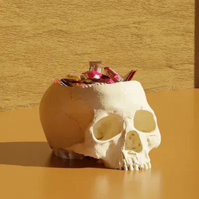 Bát đầu lâu trang trí Halloween