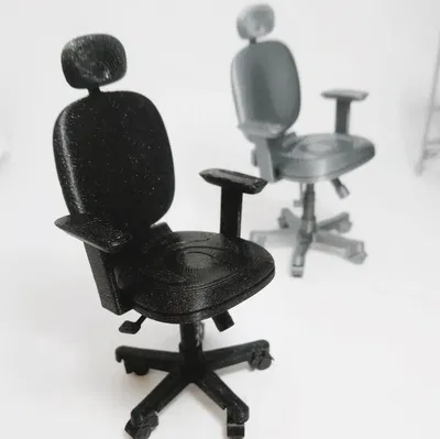 Ghế văn phòng xoay thu nhỏ mô phỏng thực tế