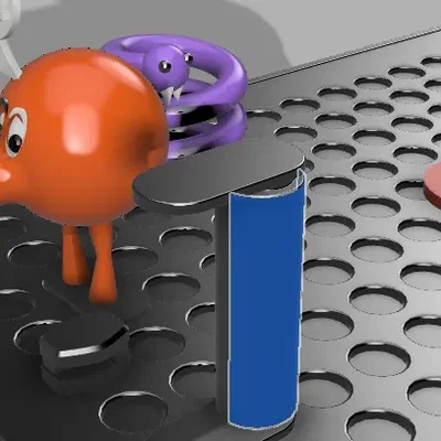 Nhân vật Q*Bert và WrongWay trên đĩa bay Qube