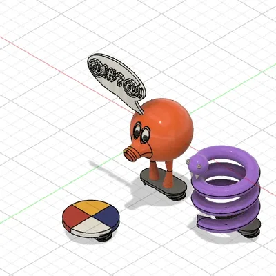 Nhân vật Q*Bert và WrongWay trên đĩa bay Qube