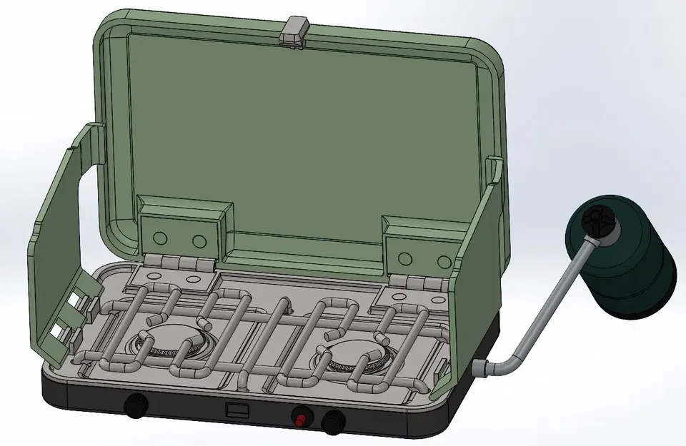 Bếp cắm trại gập 1/10 với bình propane và bộ chuyển đổi - Image 3