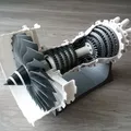 Động cơ phản lực turbofan 2-spool in 3D - Thumbnail 1