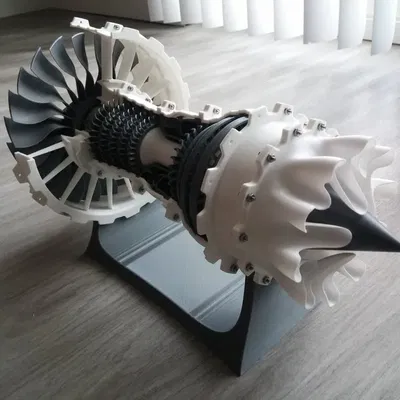 Động cơ phản lực turbofan 2-spool in 3D
