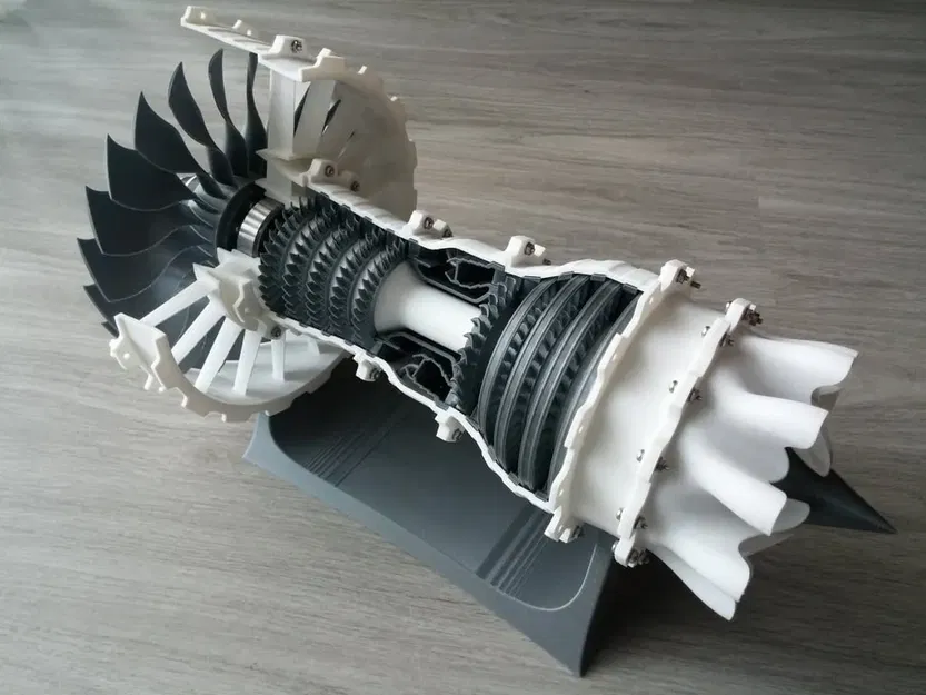 Động cơ phản lực turbofan 2-spool in 3D - Image 11