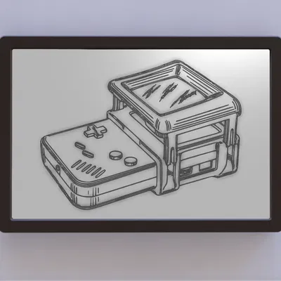 Hình vẽ bản quyền đèn Game Boy cổ điển