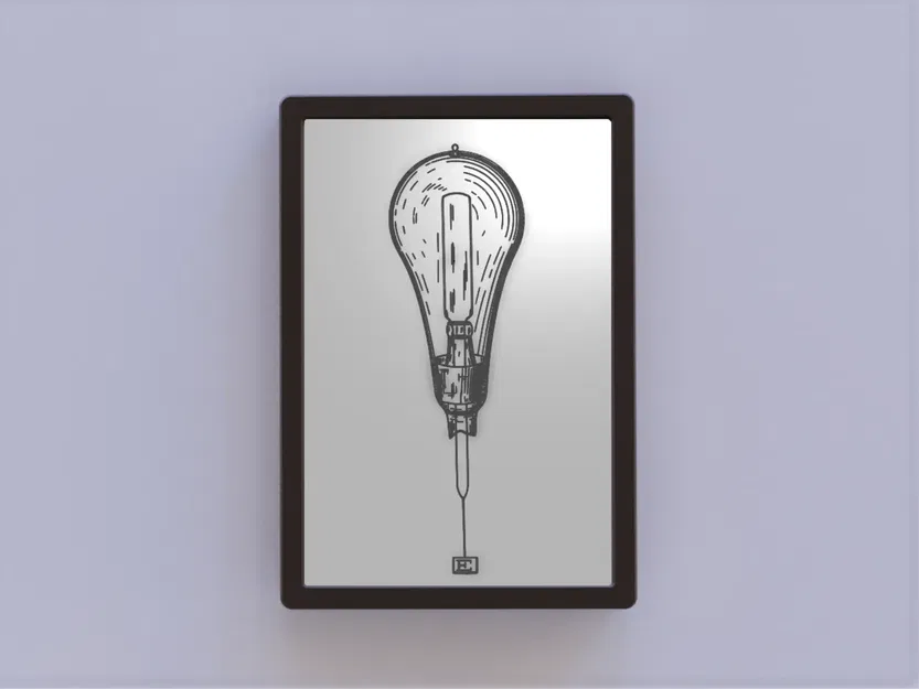 Bản vẽ sáng chế bóng đèn Edison nghệ thuật 2D - Image 1