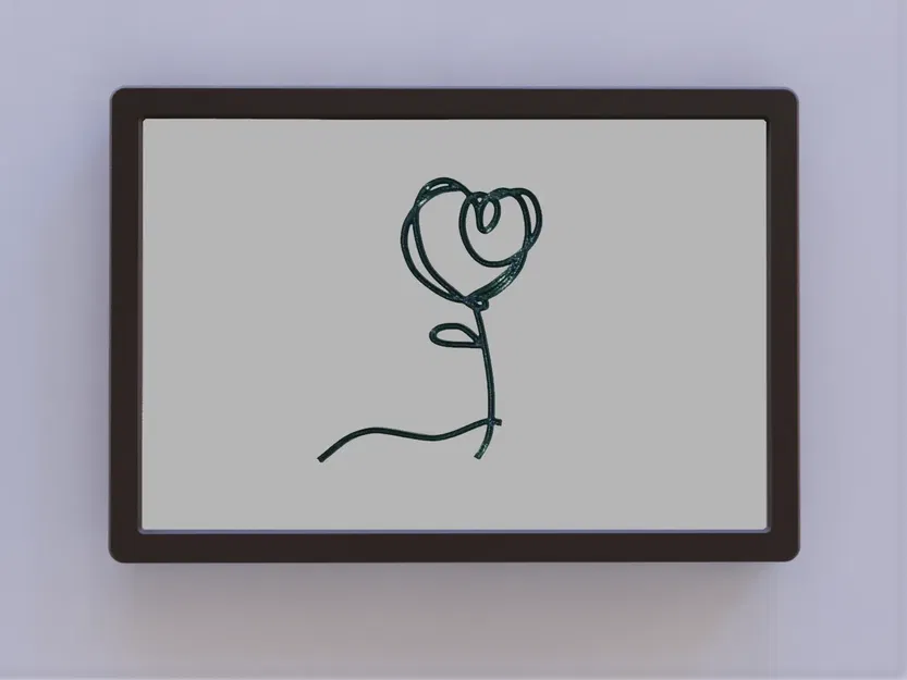 Hình vẽ trái tim đơn giản tạo thành hoa nghệ thuật - Image 1