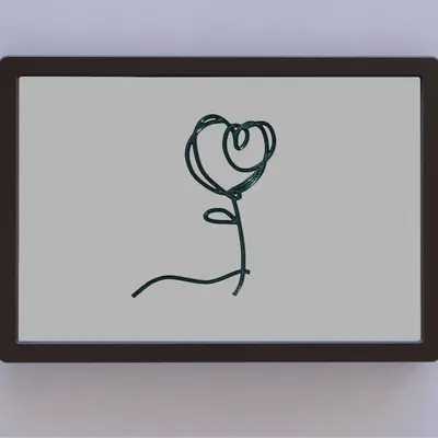 Hình vẽ trái tim đơn giản tạo thành hoa nghệ thuật